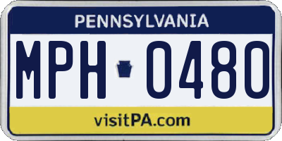 PA license plate MPH0480
