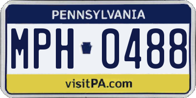 PA license plate MPH0488