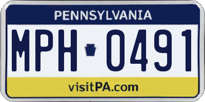 PA license plate MPH0491