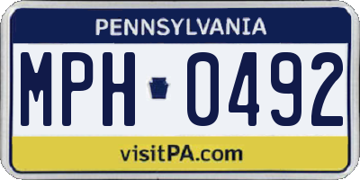 PA license plate MPH0492