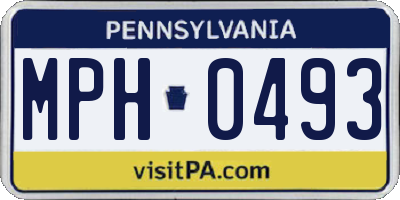 PA license plate MPH0493