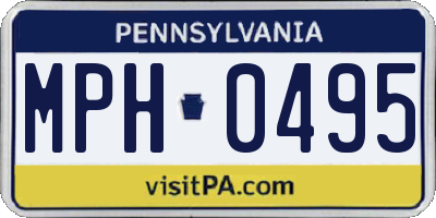 PA license plate MPH0495