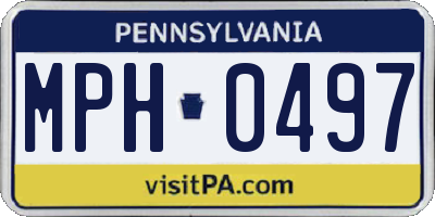 PA license plate MPH0497