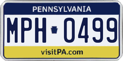 PA license plate MPH0499
