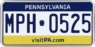 PA license plate MPH0525
