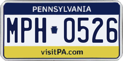 PA license plate MPH0526