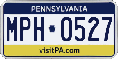 PA license plate MPH0527