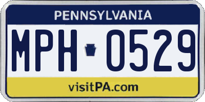 PA license plate MPH0529