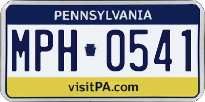 PA license plate MPH0541
