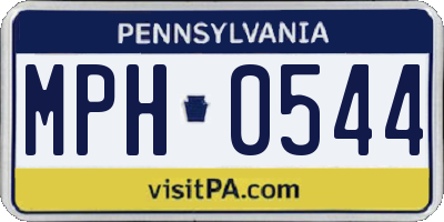 PA license plate MPH0544
