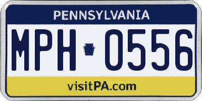 PA license plate MPH0556