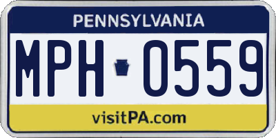 PA license plate MPH0559