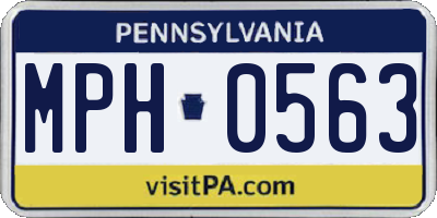 PA license plate MPH0563