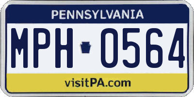 PA license plate MPH0564
