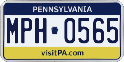 PA license plate MPH0565