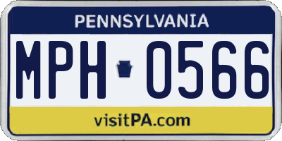 PA license plate MPH0566