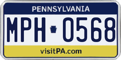 PA license plate MPH0568