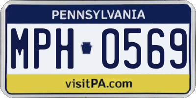 PA license plate MPH0569