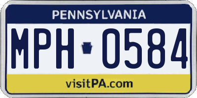 PA license plate MPH0584