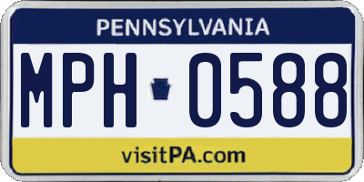 PA license plate MPH0588