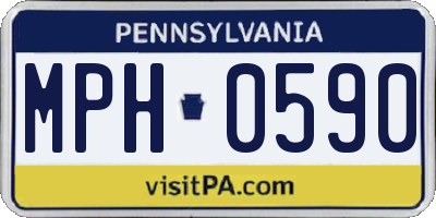 PA license plate MPH0590