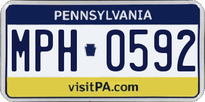 PA license plate MPH0592