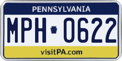 PA license plate MPH0622