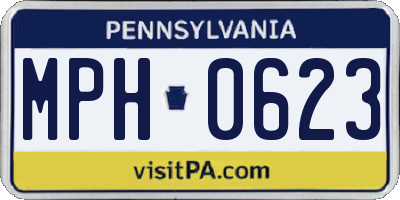 PA license plate MPH0623