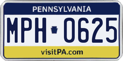 PA license plate MPH0625