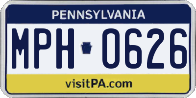 PA license plate MPH0626