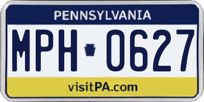 PA license plate MPH0627
