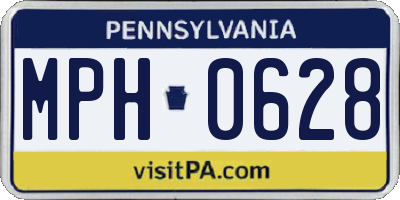 PA license plate MPH0628