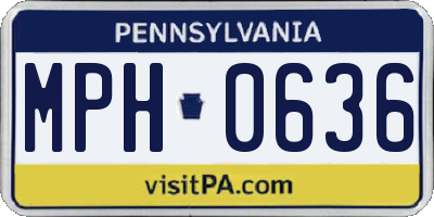 PA license plate MPH0636