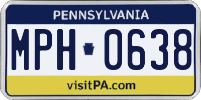 PA license plate MPH0638