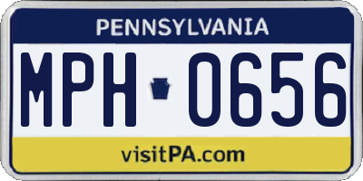PA license plate MPH0656