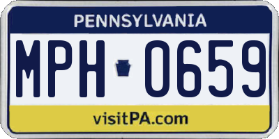 PA license plate MPH0659