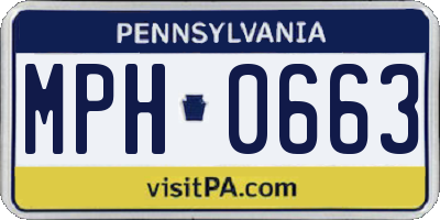 PA license plate MPH0663