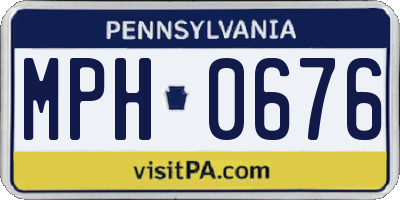PA license plate MPH0676