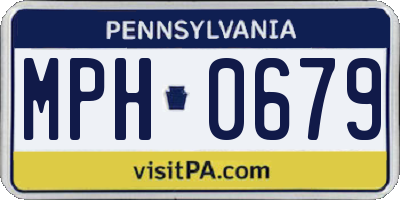 PA license plate MPH0679