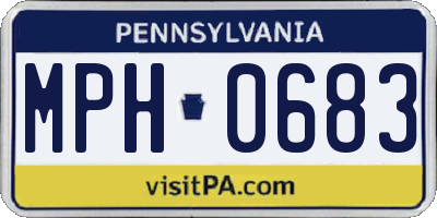 PA license plate MPH0683