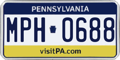 PA license plate MPH0688