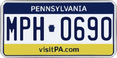 PA license plate MPH0690