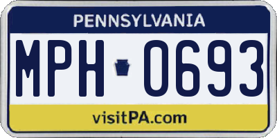 PA license plate MPH0693