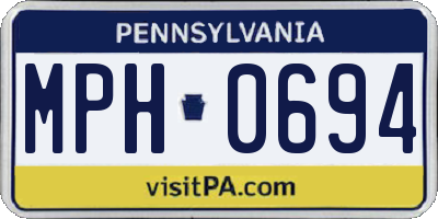 PA license plate MPH0694