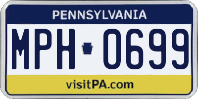 PA license plate MPH0699