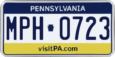 PA license plate MPH0723