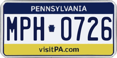 PA license plate MPH0726