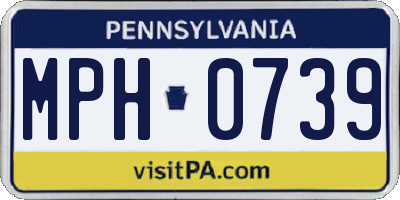 PA license plate MPH0739