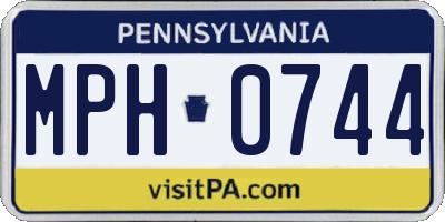 PA license plate MPH0744