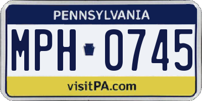 PA license plate MPH0745